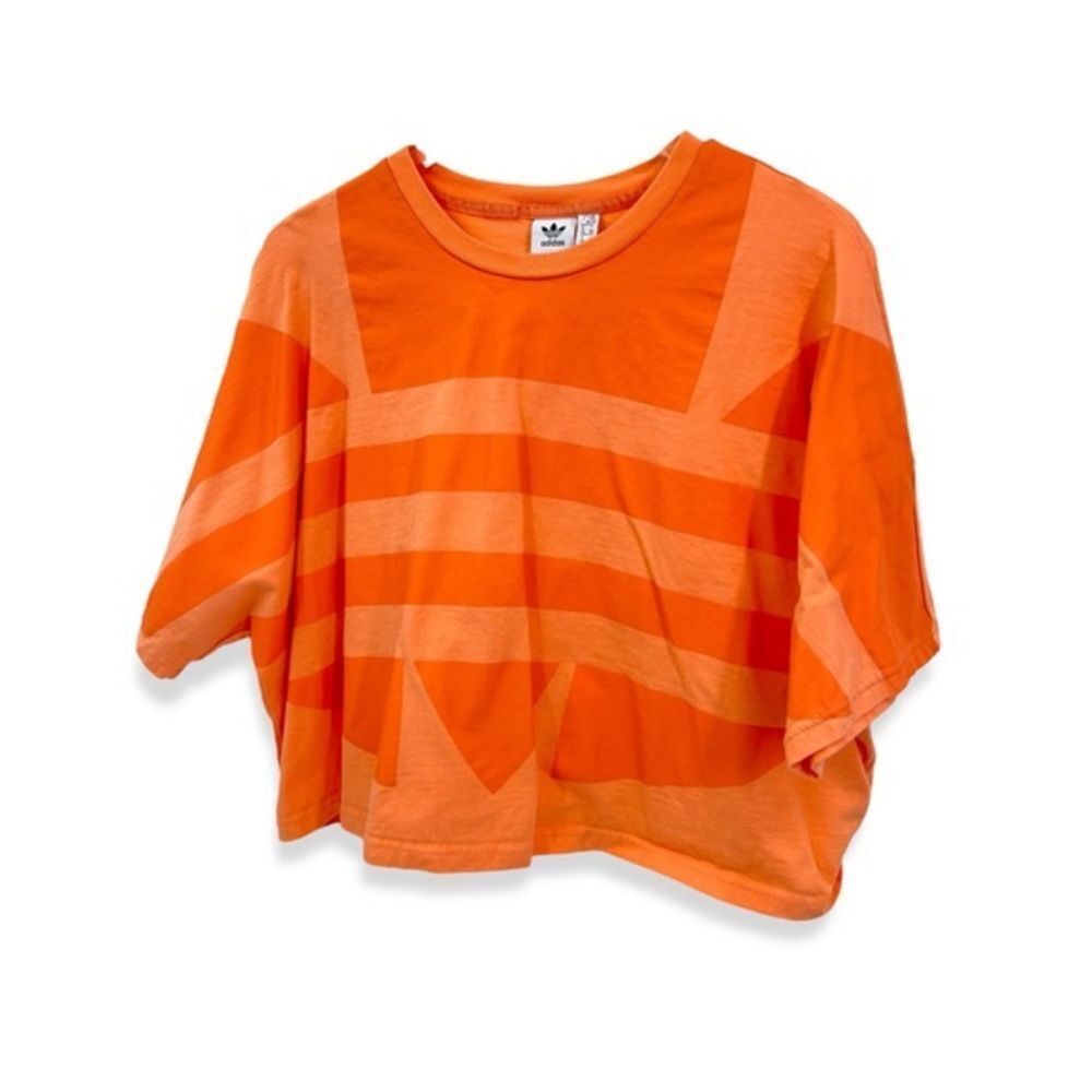Adidas Cropped T-Shirt oversized women’s XL short sleeve peach orange